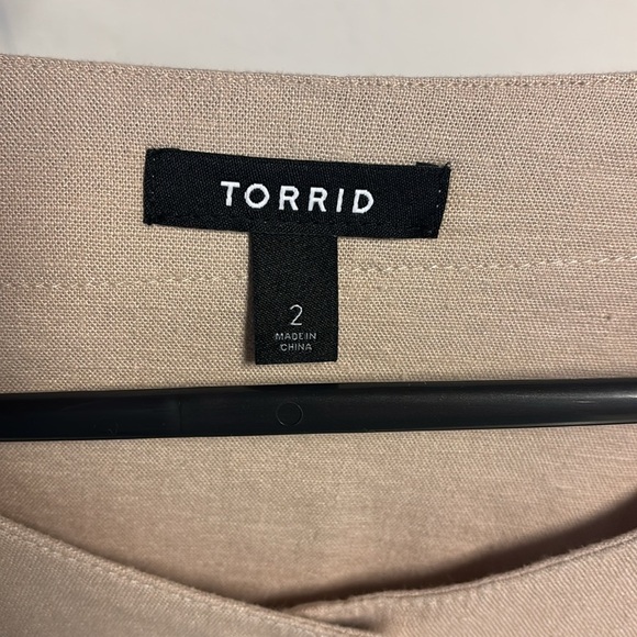 Torrid Light Tan Button-Up Jacket - Picture 3 of 6